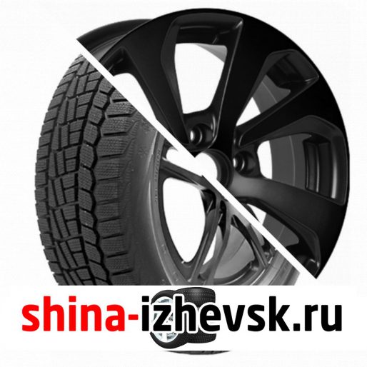 Колесо в сборе Viatti Brina зима (V-521) 185/65 R15 T 88 + RST R005 6xR15 4×100 ET40 DIA60.1 Черный полностью матовый в Ижевске